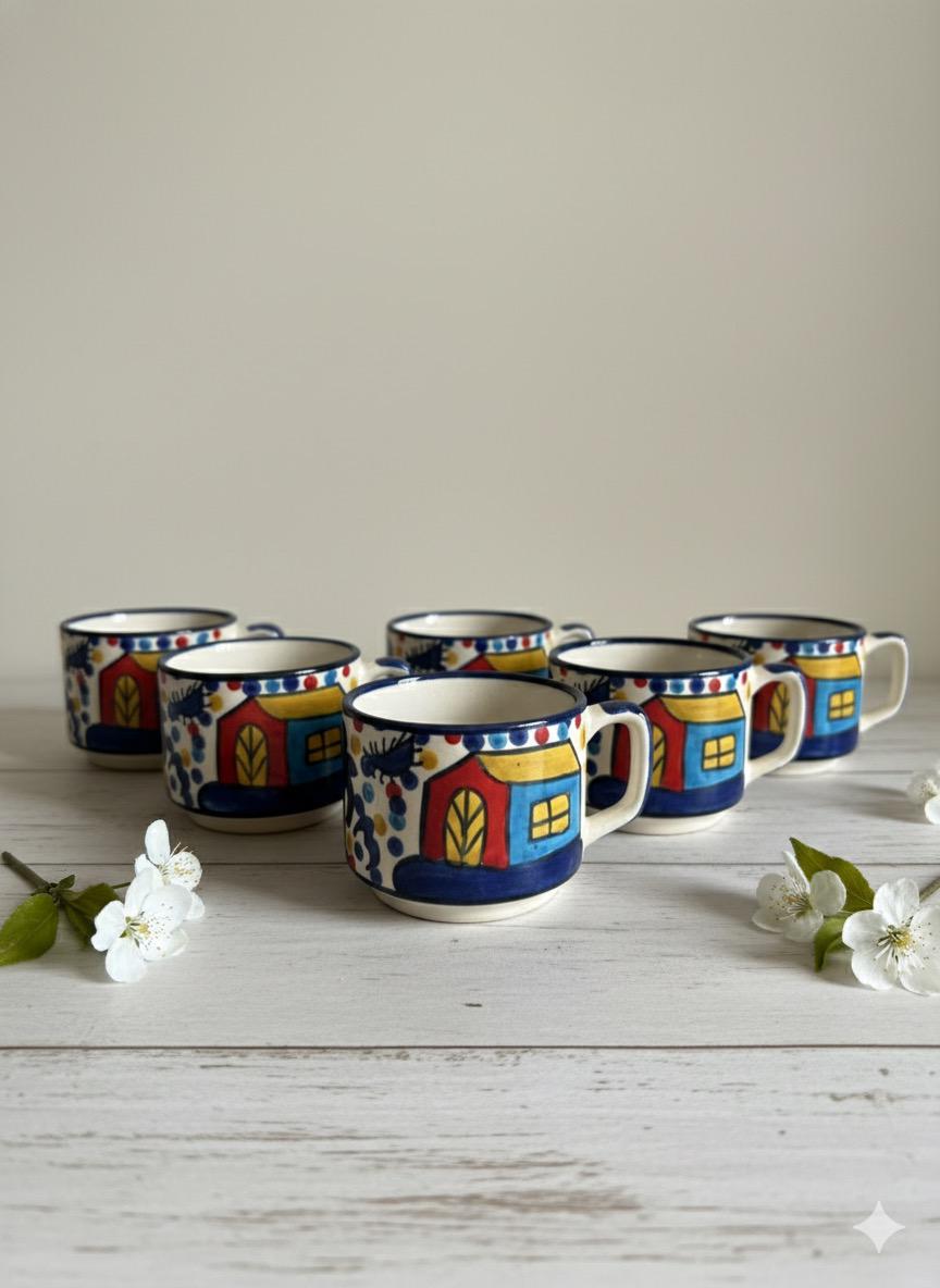Hut Design Tea Cup Set
