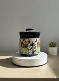 Happy Hut Hand Painted Jar