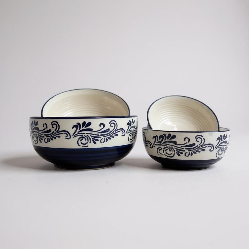Blue Pattern Serving Bowls