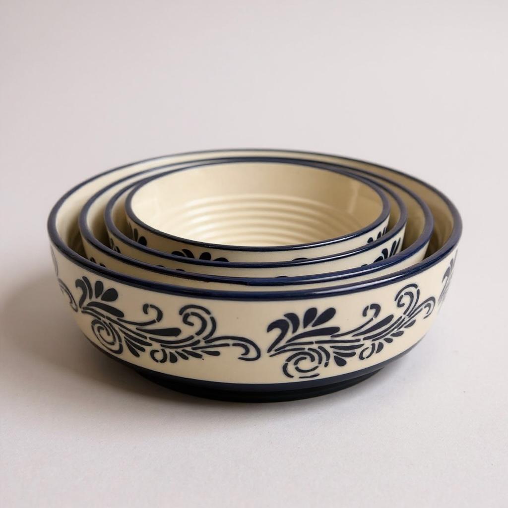 Blue Pattern Serving Bowls