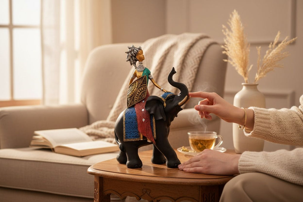 Lady Sitting on an Elephant