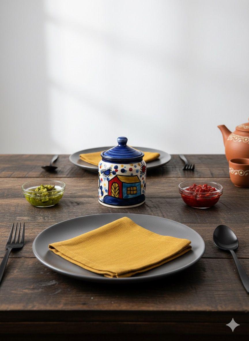 Ceramic Storage Jar 200ml - Hut Design